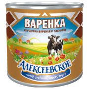 Кон. Сгущенное молоко вареное 4% ТМ Алексеевское ж/б 370гр/20шт