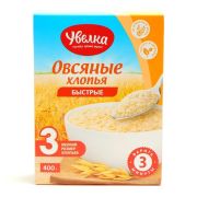 Хлопья овсяные УВЕЛКА быстр.приг. (момент.) 400гр/6шт