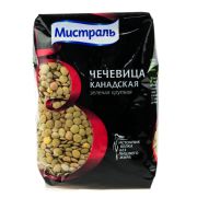 Крупа Чечевица зеленая Канадская Мистраль 450гр/12шт