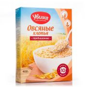 Хлопья овсяные УВЕЛКА традиционные 400гр/6шт